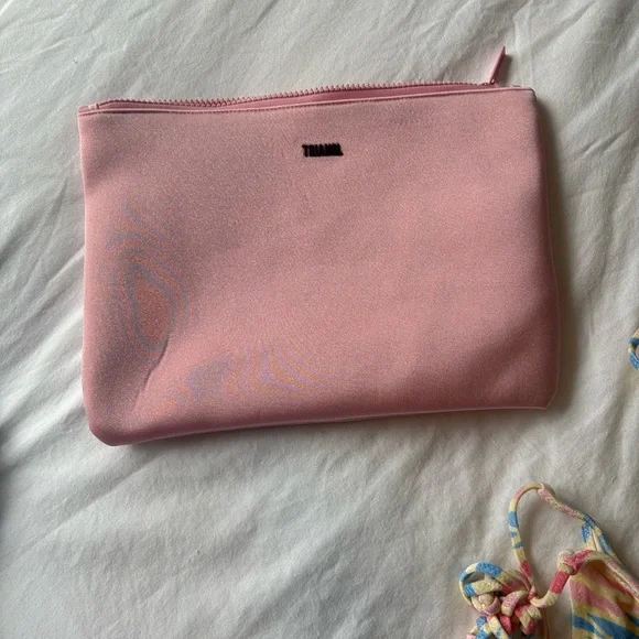 Triangle Striped/Zebra print Tie-Side Bikini Set in Pastel Multicolor Like New - Picture 10 of 13